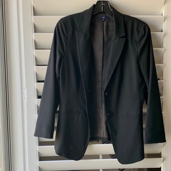 GAP Black Lined Fitted Blazer Jacket - Picture 8 of 8